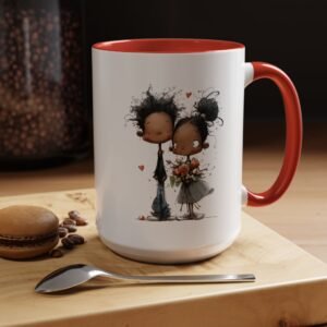 Cute Couple Accent Coffee Mug — Romantic Couples Mug